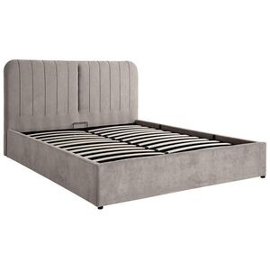 Beautysofa ČALOUNĚNÁ POSTEL Livre bez matrace, s úložným prostorem, plynovými písty, 160x200 cm, žinylková látka, tmavě béžová obraz