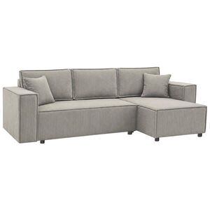 Beautysofa ROHOVÁ ROZKLÁDACÍ POHOVKA Neapol s úložným prostorem, 255 cm, manšestrová látka, cappuccino obraz