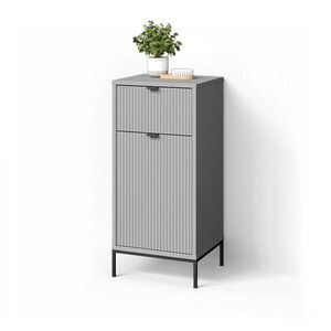 Livinity® STŘEDNÍ SKŘÍŇKA ATERNO Šedá 40 x 87 cm s dvířky a zásuvkou obraz