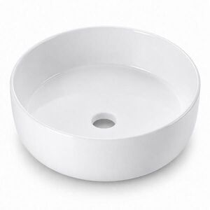 Relaxdays UMYVADLO Bílé keramické na desku kulaté 40, 5 cm obraz