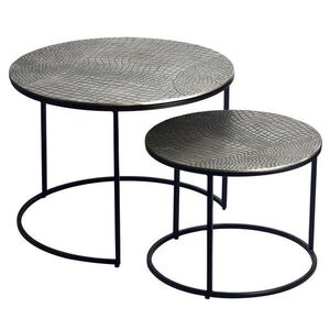 Livetastic SADA ODKLÁDACÍCH STOLKŮ, barvy stříbra, kov, 60/45/60 cm obraz