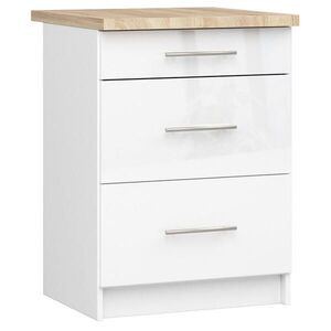 RAUMHIRSCH FURNITURE SPODNÍ SKŘÍŇ Bílá, bílá lesklá 85/60/46 obraz