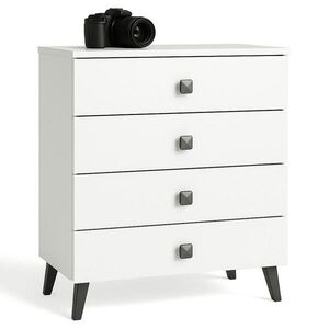 RAUMHIRSCH FURNITURE KOMODA Bílá, černá 73/60/37 obraz