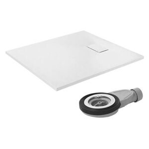 LuxeBath SPRCHOVÁ VANICKÁ VANA 100x90 cm bílá s odtokovou sadou z SMC obraz
