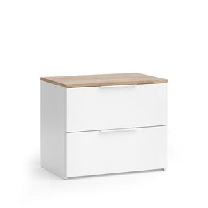 Vicco KOMODA Wido Bílá/Sonoma 60 x 50 cm se 2 zásuvkami obraz