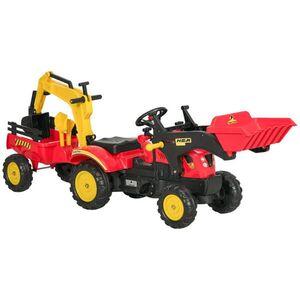 HOMCOM DĚTSKÉ ŠLAPACÍ AUTO, červené, ocel + plast obraz