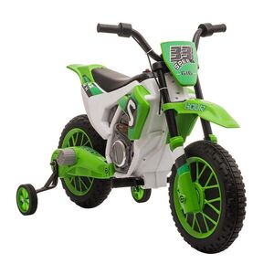 HOMCOM ELEKTRICKÁ MOTOCYKL Dětská motorka Dětské vozidlo Elektrické vozidlo Zelená+Bílá obraz