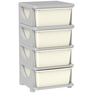 HOMCOM ÚLOŽNÉ BOXY pro děti, 4 velké zásuvky, plast obraz