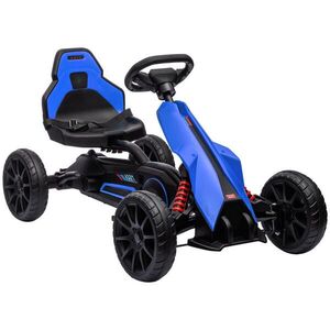 HOMCOM DĚTSKÉ ŠLAPACÍ AUTO, modré/červené, kov + plast obraz