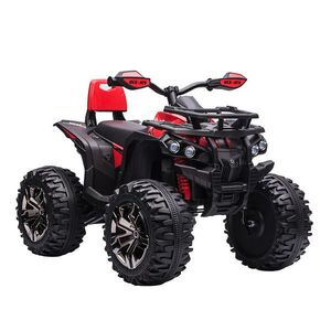 HOMCOM ELEKTRO-QUAD Dětská čtyřkolka se světlometem, dětská motorka s USB portem, červená obraz