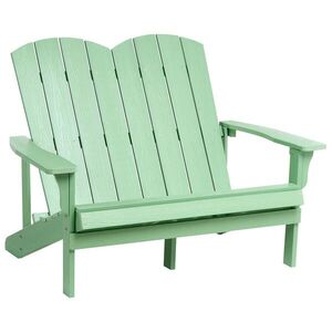 Beliani ZAHRADNÍ LAVICE Adirondack 125 cm Světle zelená obraz