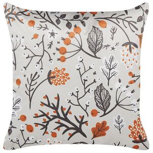 Beliani SAMETOVÝ POLŠTÁŘ Krémově bílý 45/45 cm Montbretia obraz