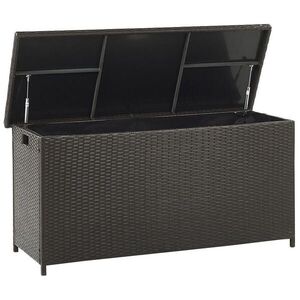 Beliani ÚLOŽNÝ BOX NA POLSTROVÁNÍ Ratan hnědý 126/46 cm Modena obraz