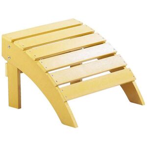 Beliani PODNOŽKA Umělé dřevo žlutá Adirondack obraz