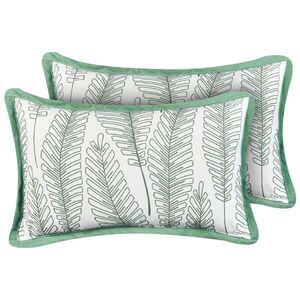 Beliani ZAHRADNÍ polštář sada 2 ks Zelený 30/50 cm Meadow obraz
