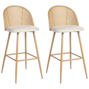 Beliani BAROVÉ ŽIDLE sada 2 ks Světle hnědá Cornell obraz
