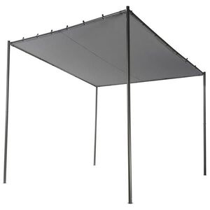 Beliani ZAHRADNÍ PERGOLA Šedá Vimino obraz