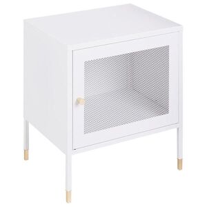 Beliani NOČNÍ STOLEK Kov bílý 45/35/51 cm Ossett obraz