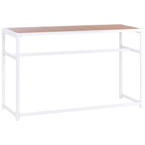 Beliani ZAHRADNÍ BAROVÝ STŮL 150/50 cm Hnědý/Bílý Avetrana obraz