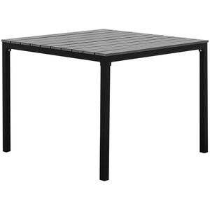 Beliani ZAHRADNÍ STŮL Umělé dřevo šedý/černý 95/95 cm Prato obraz