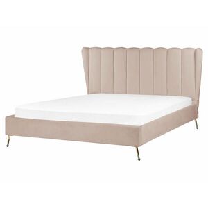 Beliani ČALOUNĚNÁ POSTEL 160/200 cm Taupe Miribel obraz