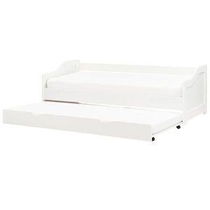 Beliani VYSOUVACÍ POSTEL 90x200 cm Bílá Luneray obraz