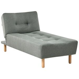 Beliani ČALOUNĚNÉ LEHÁTKO CHAISE LONGUE Látka Zelené Alsten obraz