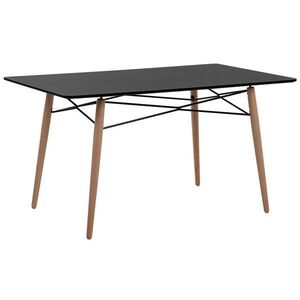 Beliani JÍDELNÍ STŮL 140/80/75 cm Černý, Světle hnědý Obdélníkový Biondi obraz