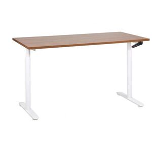 Beliani PSACÍ STŮL hnědobílý 160/72 cm manuální výškově nastavitelný Destin IV obraz
