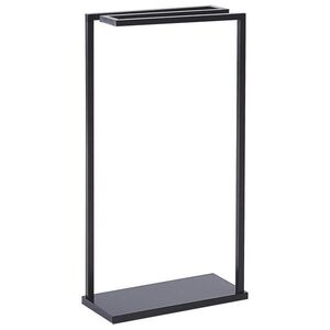 Beliani STOJAN NA RUČNÍKY Ocel černý 42 x 83 cm Garcitas obraz
