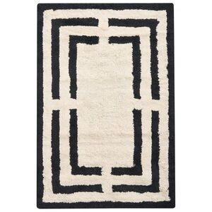 Beliani KOUPELNOVÁ PŘEDLOŽKA Černá/Béžová 60/90 cm Bavlna Risalu obraz