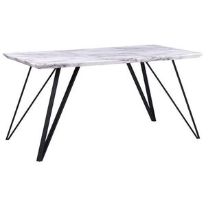 Beliani JÍDELNÍ STŮL 150/80/75 cm Bílý černý Obdélníkový Molden obraz