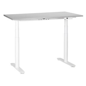 Beliani PSACÍ STŮL šedobílý 120/72 cm elektrický výškově nastavitelný Destin IV obraz
