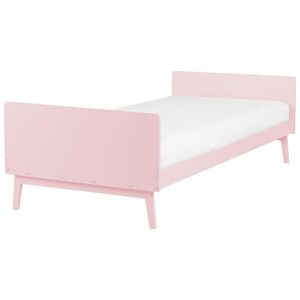 Beliani POSTEL s roštem 90x200 cm Růžová Bonnac obraz