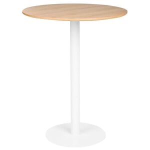 Beliani VYSOKÝ STŮL Světle hnědý/Bílý 80/80 cm Morella obraz
