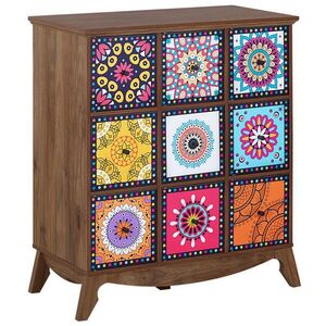 Beliani SIDEBOARD Tmavší Odstín dřeva Kuma obraz
