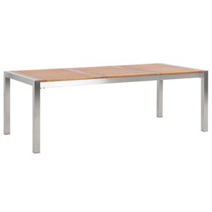 Beliani ZAHRADNÍ STŮL Eukalyptové dřevo světle hnědý 220/100 cm Grosseto obraz