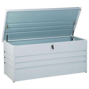 Beliani ÚLOŽNÝ BOX NA POLSTROVÁNÍ Ocel světle šedý 132/62 cm Cebrosa obraz