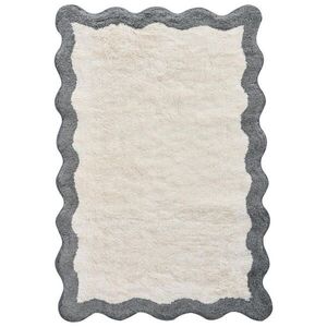 Beliani KOUPELNOVÁ PŘEDLOŽKA Šedá/Béžová 60/90 cm Bavlna Nangal obraz