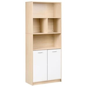 Beliani KNIHOVNA se 2 dveřmi Světle hnědá/Bílá Zehna obraz