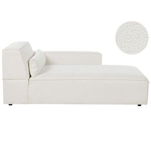 Beliani ČALOUNĚNÉ LEHÁTKO CHAISE LONGUE LEVOSTRANNÉ Bouclé Krémově bílé Hellnar obraz