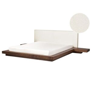 Beliani POSTEL s roštem 180/200 cm MDF deska Hnědá Zen obraz