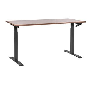 Beliani PSACÍ STŮL hnědočerný 160/72 cm manuální výškově nastavitelný Destin III obraz