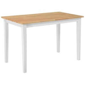 Beliani JÍDELNÍ STŮL 120/75/74 cm Bílý, Světle hnědý Obdélníkový Houston obraz