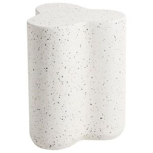 Beliani PŘÍSTAVNÝ STOLEK 32/37 cm Terrazzo Look Krémově bílý Tellaro obraz