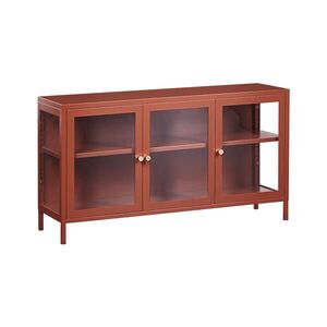 Beliani SIDEBOARD se skleněnými dveřmi Kov 115 cm Zlatohnědý Newport obraz