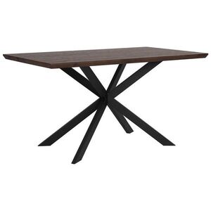 Beliani JÍDELNÍ STŮL 140/80/75 cm Tmavě hnědý, Černý Obdélníkový Spectra obraz