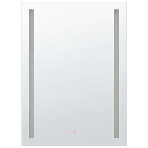 Beliani KOUPELNOVÉ ZRCADLO s LED osvětlením obdélníkové 60/80 cm Martinet obraz