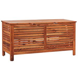Beliani ÚLOŽNÝ BOX NA POLSTROVÁNÍ Akáciové dřevo tmavě hnědý 130/48 cm Riviera obraz