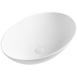 Beliani UMYVADLO NA DESKU Bílé 50/35 cm Calete obraz